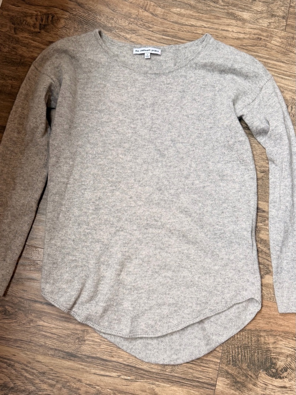 Everyday Light Gray Scoop Neck Sweater - The Cashmere Boutique